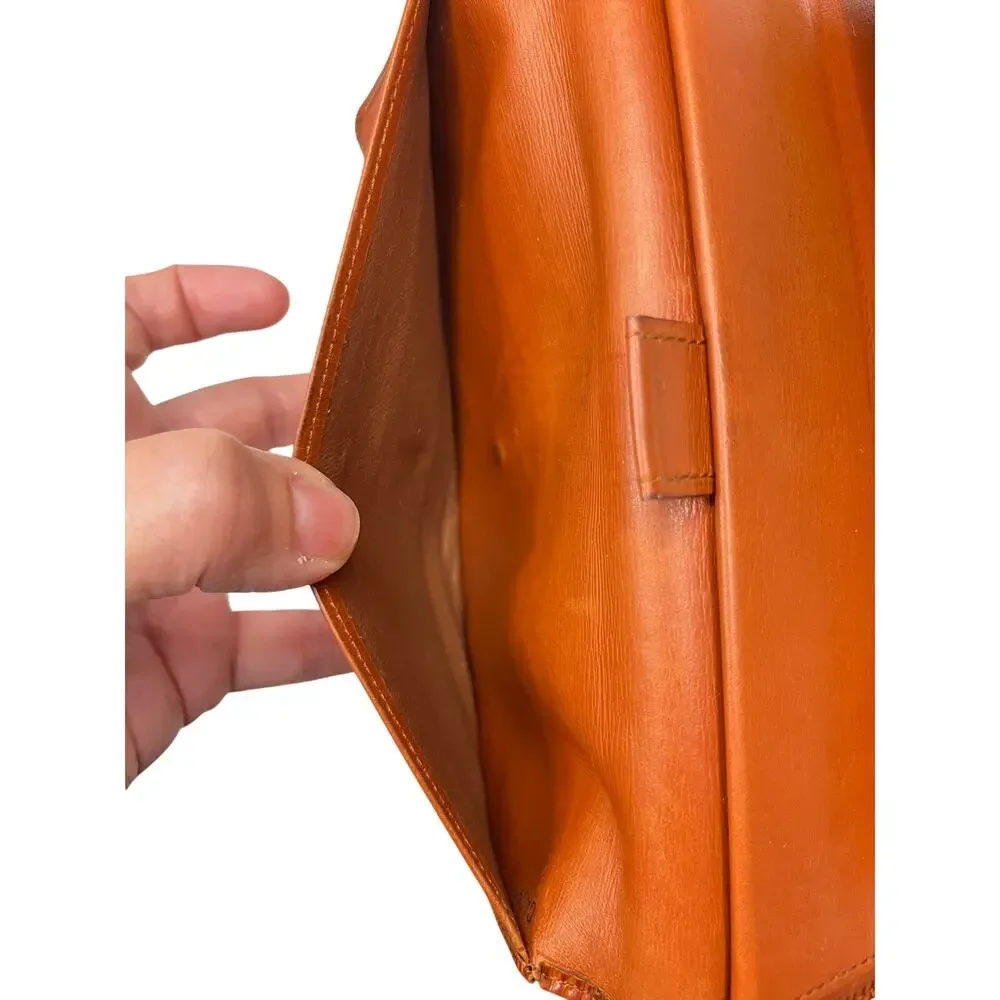 Louis Vuitton Vintage Epi Leather Long Continental Wallet Brown Cognac 90's